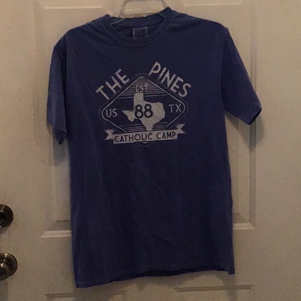 !!!THE PINES CATHOLIC CAMP BLUE T-SHIRT!!!
